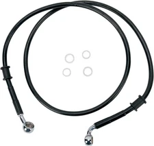 Drag Specialties 680210BLK Std Length Front Stainless Steel Brake Line