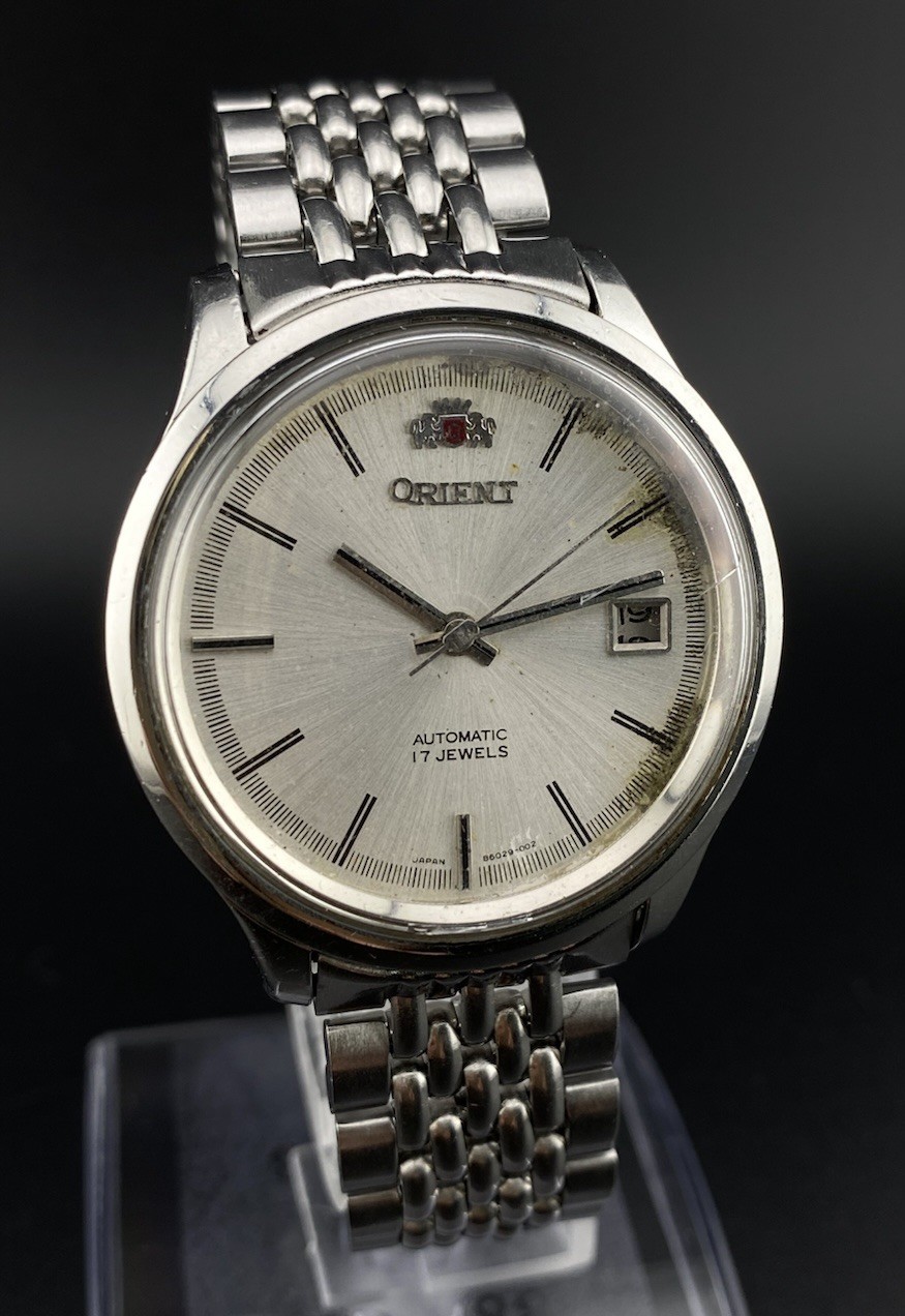 Vintage Orient Automatic Date Dial Stainless Stee… - image 4