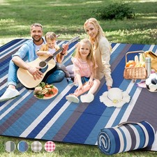 Picnic Blankets Outdoor Extra Large - 80"x80" Waterproof Beach 80x80, Blue