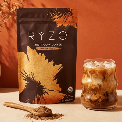 Authentic RYZE MUSHROOM Coffee Bright & Smooth Gut Health Supplement 30 Servings