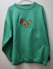 VTG Disney Winnie The Pooh Tiger Sweatshirt New W/Tags Green Size XL