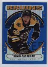 2021-22 O-Pee-Chee Platinum Retro Rainbow Blue 145/199 David Pastrnak #R-58 f0l