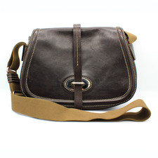 Dooney  Bourke Florentine Toscana Crossbody Purse Brown Leather Saddle Bag