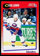Craig Ludwig, 1991-92 Score Canadian Bilengual, #13, New York Islanders,