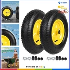 4.80/4.00-8 Inch Tire and Wheel 2 Pack 16 Pneumatic Wheels for Wheelbarrow Hand