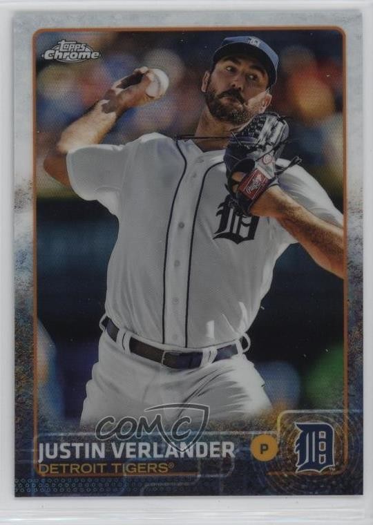 2015 Topps Chrome Refractor Justin Verlander #191 0i2a