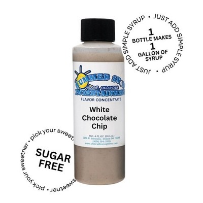 WHITE CHOCOLATE CHIP MIX SNOW CONE/SHAVED ICE FLAVOR CONCENTRATE MAKES 1 GALLON