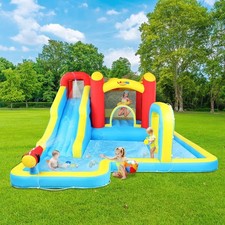 Inflatable Bounce House Kids Castle with Water Slide Large Pool Jumping Castle