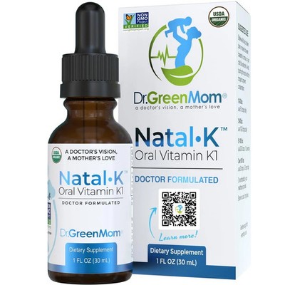 Dr. Green Mom Natal K Oral Vitamin K1 Drops for Newborns Organic Phytonadione