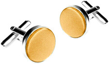 NEW = YELLOW COLORED - MEN'S - STAINLESS STEEL - FORMAL WEAR - "CUFF-LINK'S"