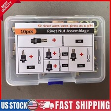 60PCS Head Rivet Nut Tool M3-M8 Carbon Steel Rivnut Set Threaded Rivet Nut Kit