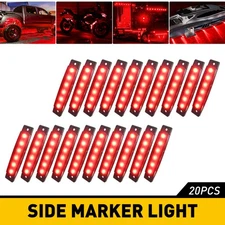 LED Side Marker Amber Red Lights Clearance Light Truck Trailer RV Waterproof 10x