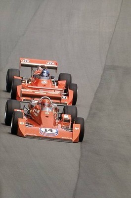 Indianapolis 500 AJ Foyt in action winning race vs Gordon Johncock- Old Photo