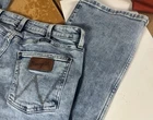 Wrangler Retro Bailey High Boot Distressed Jeans Womens 31x34 Acid Wash Faeleen
