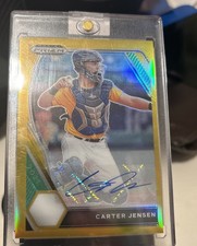 Carter Jensen RC auto 2021 Panini Prizm  Gold Auto /10 FOTL- Royals -