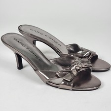 Marc Fisher Women's Size 5 Medium Alven Pewter Synthetic Sandals