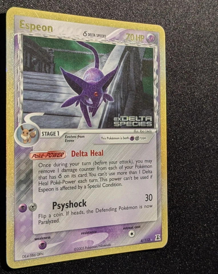 Pokemon EX DELTA SPECIES - #4/113 Espeon - ENG - Reverse Holo - Near Mint- - Immagine 4 di 4