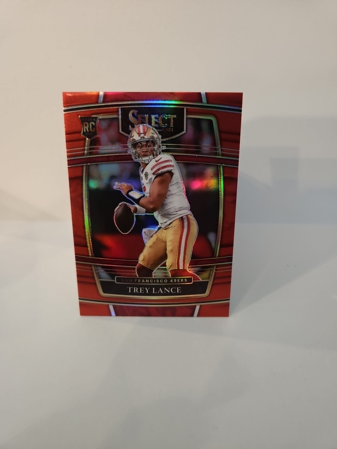 2021 Panini Select - Concourse Red Prizm #45 Trey Lance /99 (RC) SF