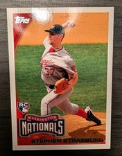 Stephen Strasburg 2010 Topps  #661D Arm Back Gray jersey (RC) rookie SSP