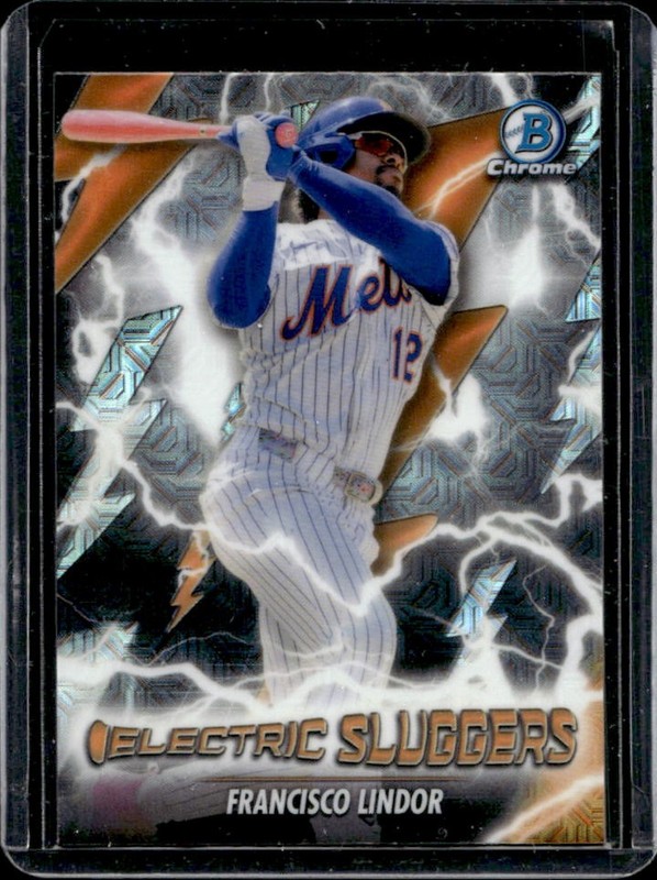 2026 Bowman Mega Box Francisco Lindor Electric Sluggers Chrome Mojo #ES-1