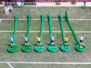 70s VINTAGE SUBBUTEO CLASSIC ORIGINAL GOALKEEPERS WITH CAPS X 6 NICE COND