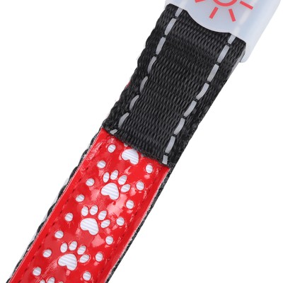 LED Pet Adjustable Collar USB Wiederaufladbar Soft Dog Lighting Night Safet CU