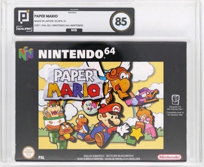 Paper Mario Pixel 85 NiB Qualified *Nintendo 64 N64 NEU (No VGA)