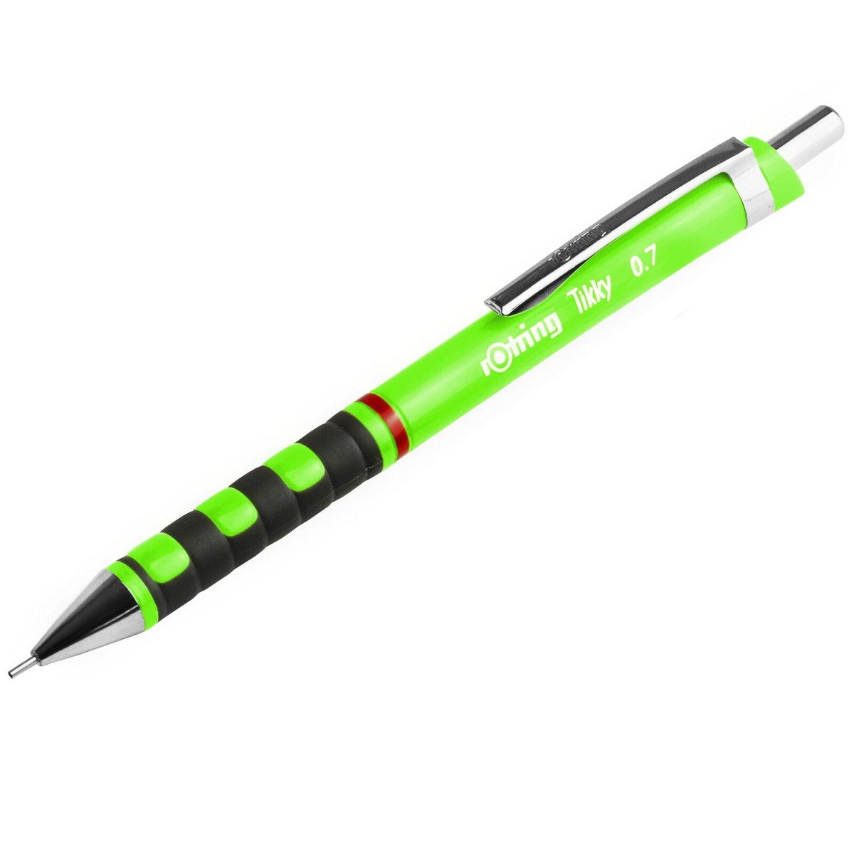 Rotring Tikky Mechanical Pencil 0.7mm 2B Neon Green Barrel plus 12