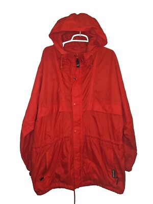 Helly Hansen Packable Rain Jacket Mens L Large Red Water