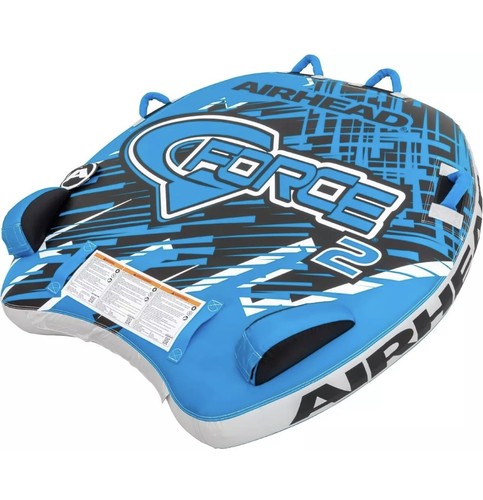 Airhead G-Force 2 2 Rider Passenger Towable Tube for Boating Blue