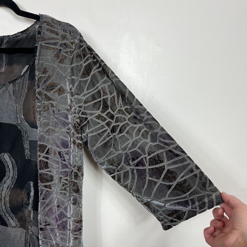 Top túnica artística transparente de terciopelo talla XL cachemir capricho Lagenlook de Carver’s - Imagen 5 de 8