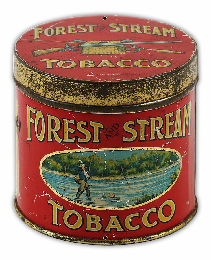 FOREST & STREAM TOBACCO TIN SHAPE 15