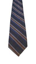 NWT Robert Talbott Mens Repp Tie Classic Gray Blue Orange Stripes Made in USA