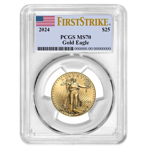 2024 $25 1/2-oz American Gold Eagle PCGS MS70 First Strike