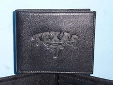 TEXAS LONGHORNS   Leather BiFold Wallet   NEW   black
