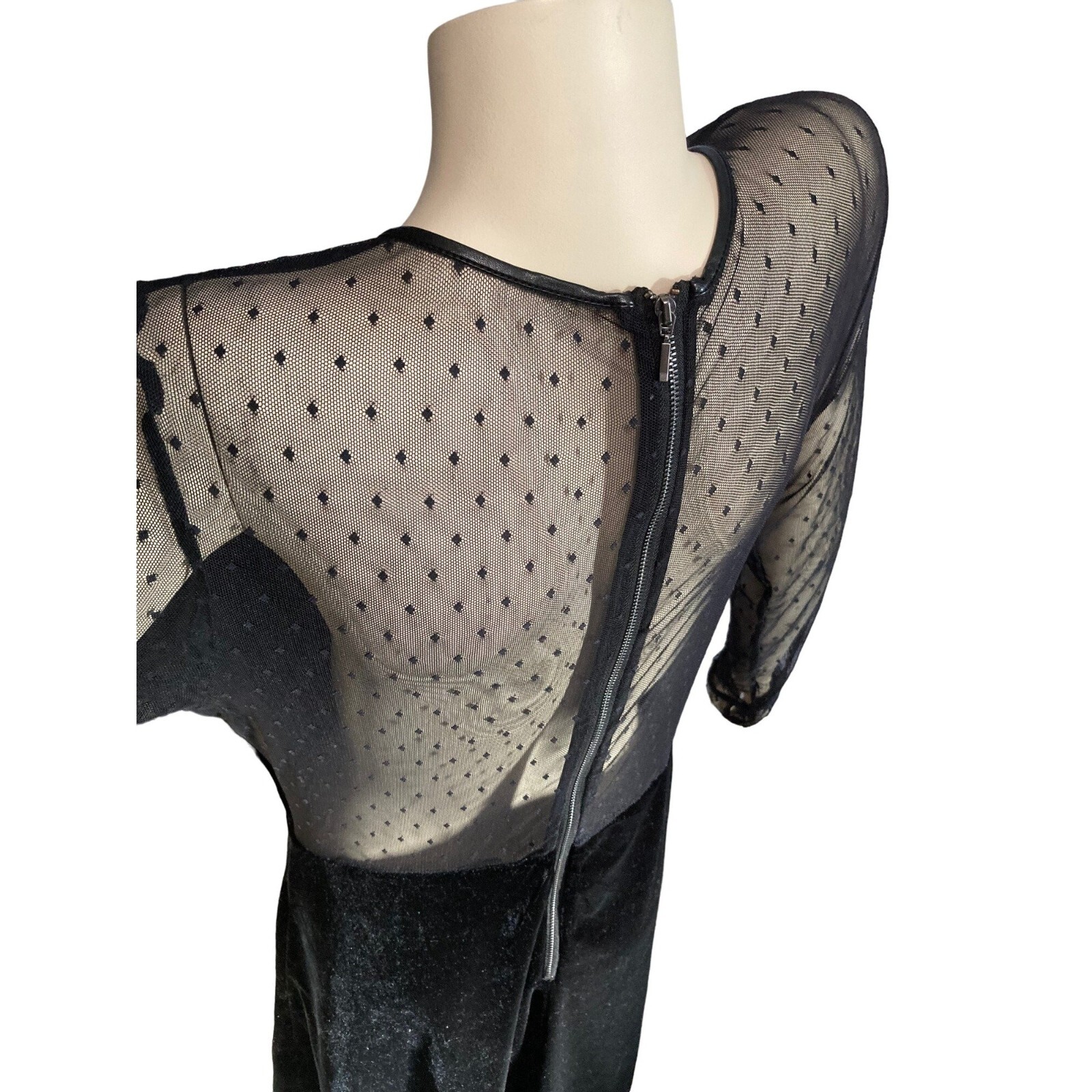 Xoxo XL mesh and velvet dress - image 6
