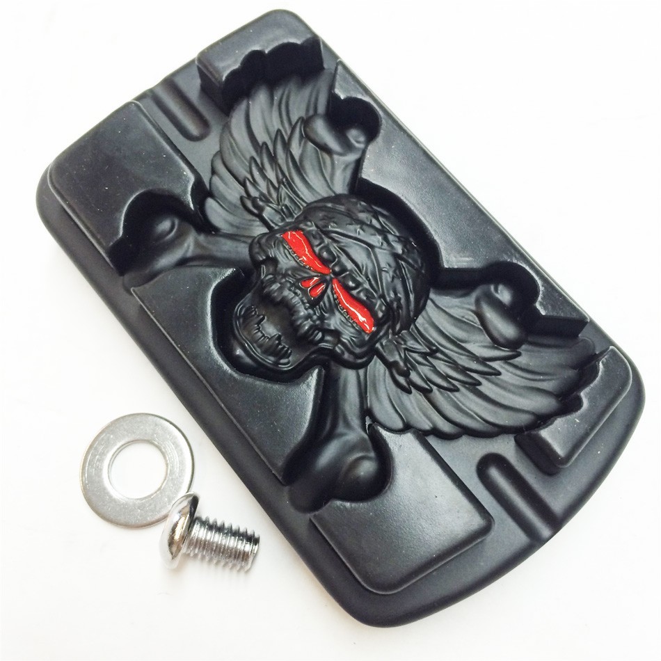 HTTMT Zombie Black Brake Pedal Large Pad For Harley Touring