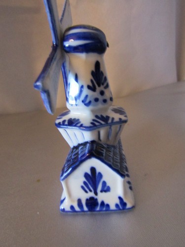 Molino de viento - Azul Delft - Pintado a mano - Molino de viento - Salero único - (900-153) - Imagen 3 de 6