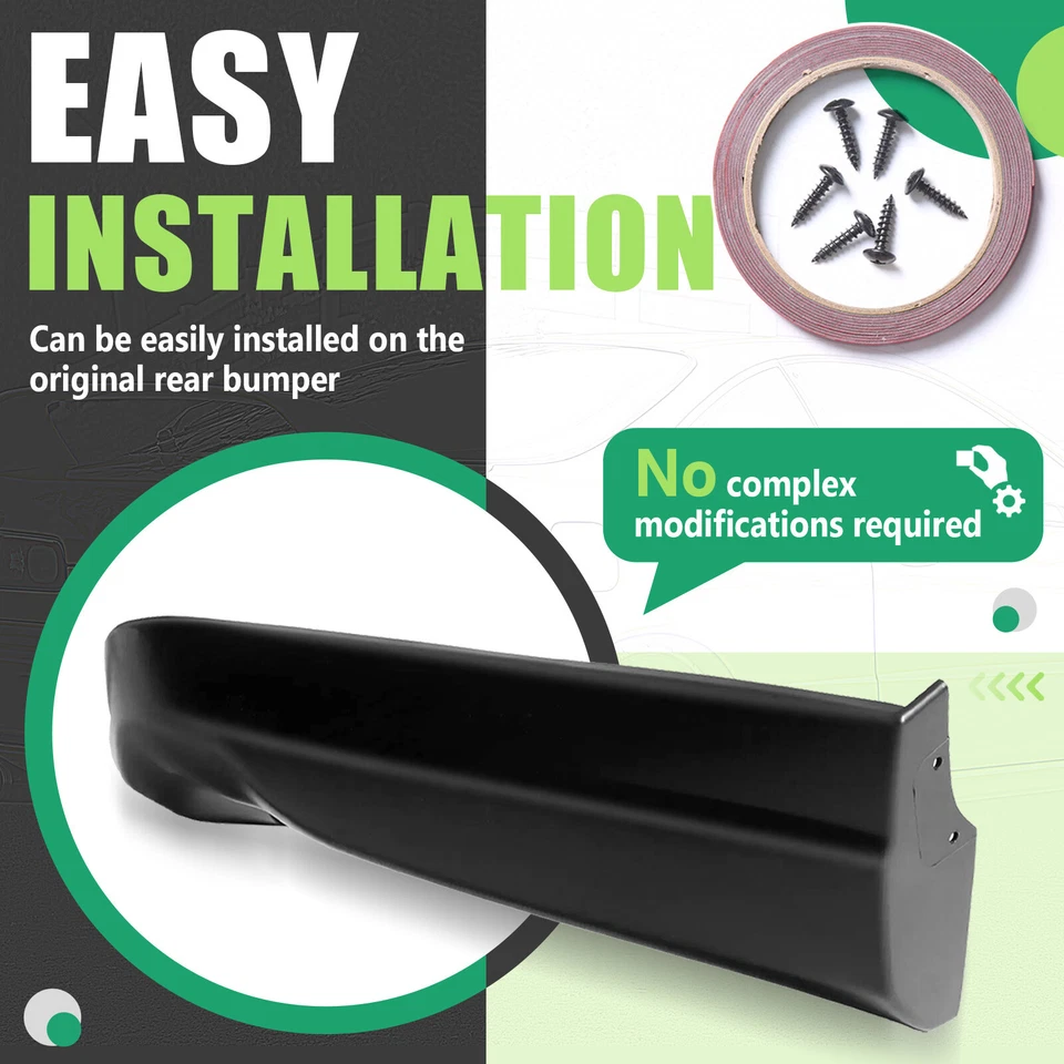 Fit 98-01 Acura Integra Rear Bumper Lip Spoiler Cap Splitter Valance Spats - Image 3 of 4