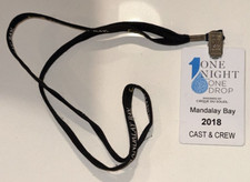 Biglietto distintivo Cirque Du Soleil Las Vegas Cast Crew Pass Stub una notte per 1 goccia