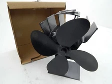 Heat Powered Stove Fan 4 Blades Fireplace Fan for Wood Logs Warm Damage Box