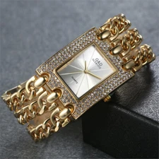 Women's Luxury Watch Gold Jewelry Set Waterproof Crystal Fashion Ladies Gift NEW