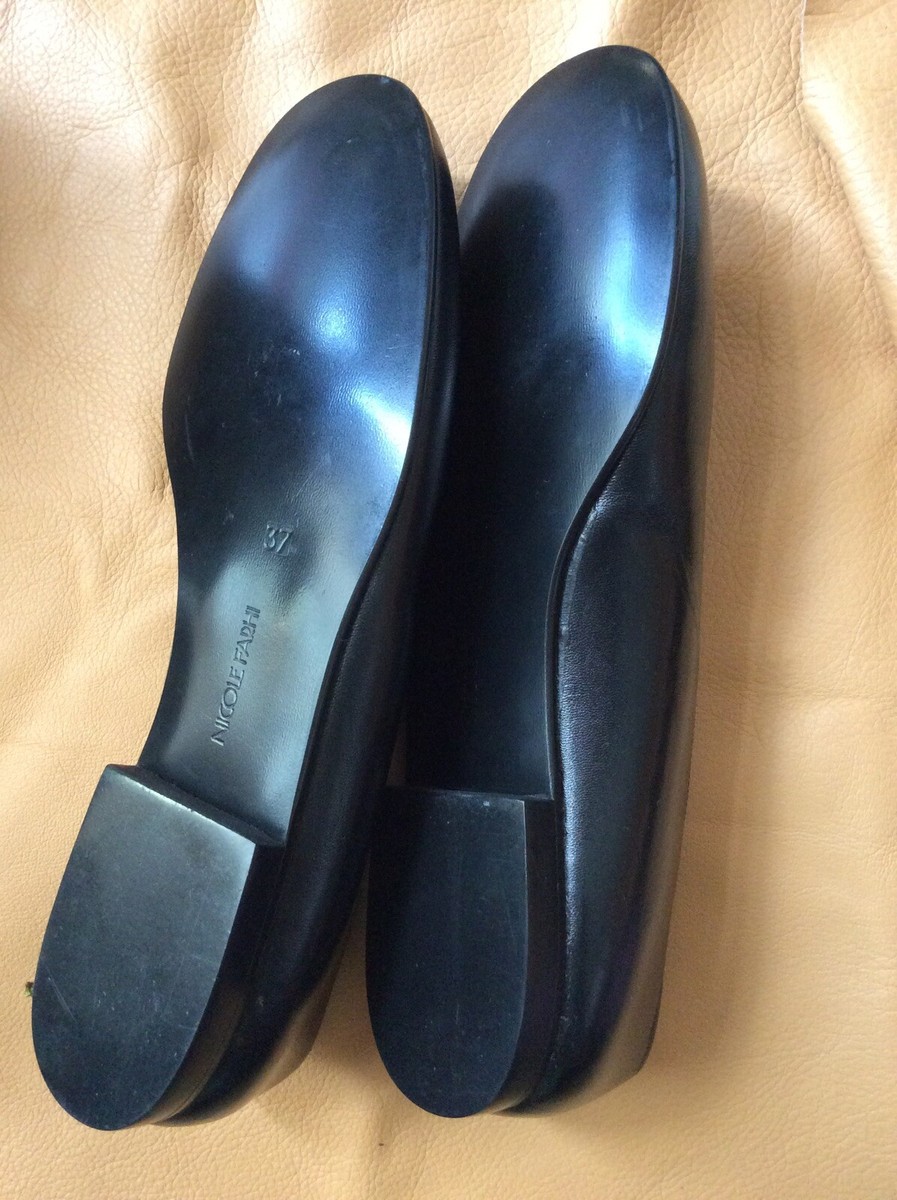 Chaussures à Enfiler Plates Noires Nicole Farhi Taille UK 4 Femme - Occasion