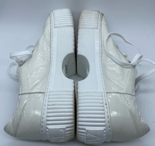 AGL Shoes Women’s Size 8.5 White Patent Leather Platform Sneakers EU 38.5 - Picture 6 of 9
