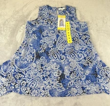 Woman's Fever Double layer Sleeveless Blue Blouse Size small