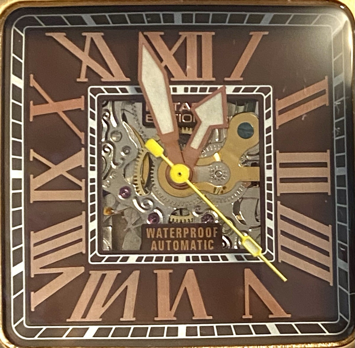 40mm Auto Skeleton | ROTARY 700 Series | Rosetone Square | Brown