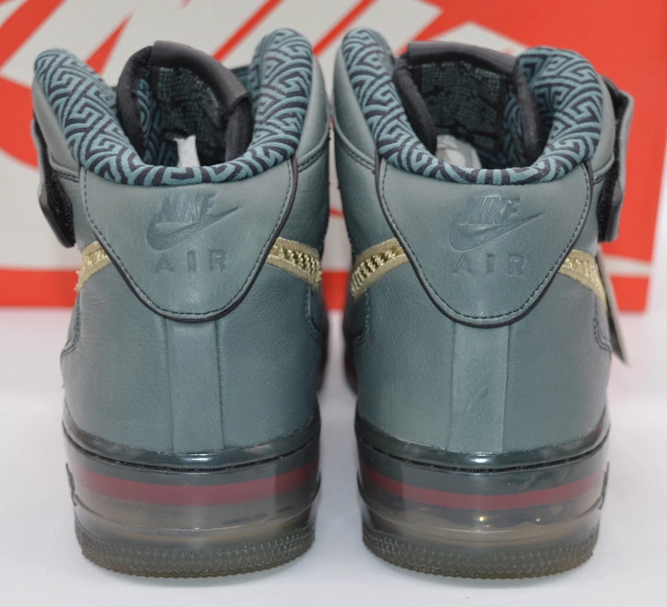 New Nike Air Force One 1 XXV Mid Supreme China 2007 World Love Olive/Red 12 RARE - Image 4 of 4