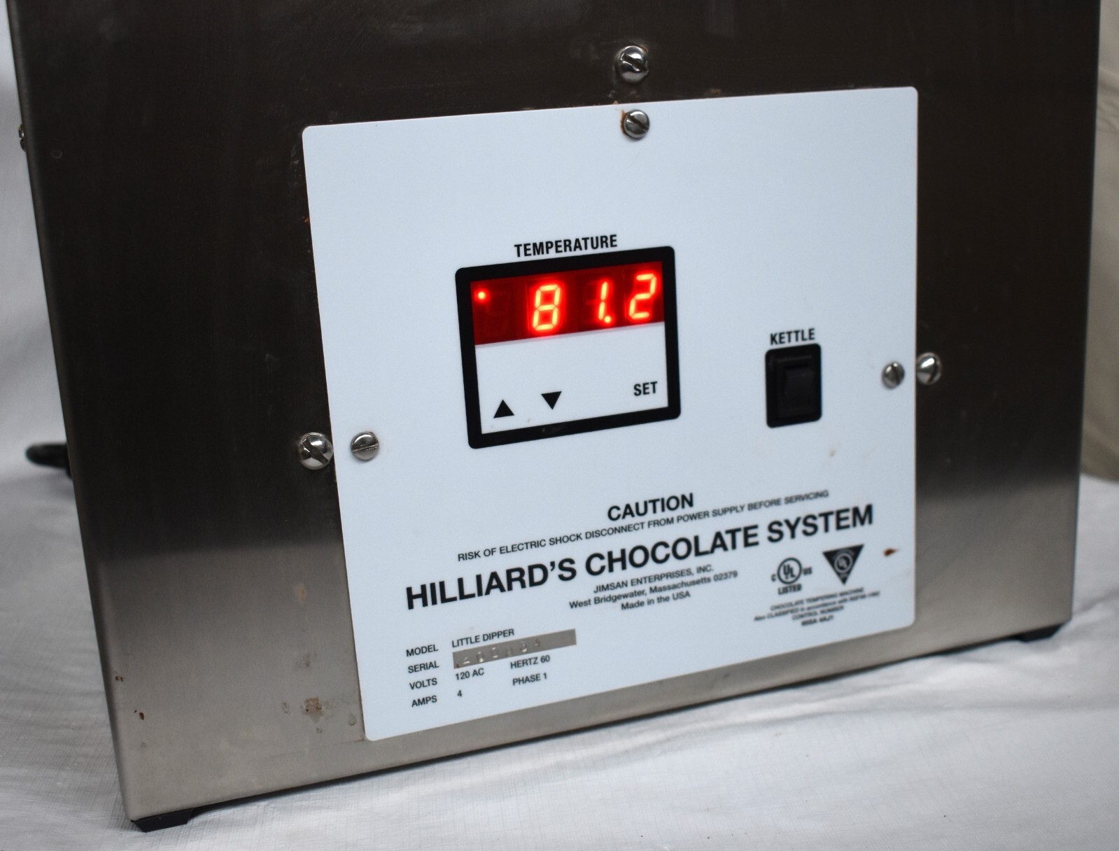 Hilliard's chocolate tempering machine used eBay