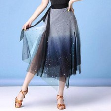 New Adult Latin Ballroom Practice Dance Skirts Rumba Salsa Performance Dancewear