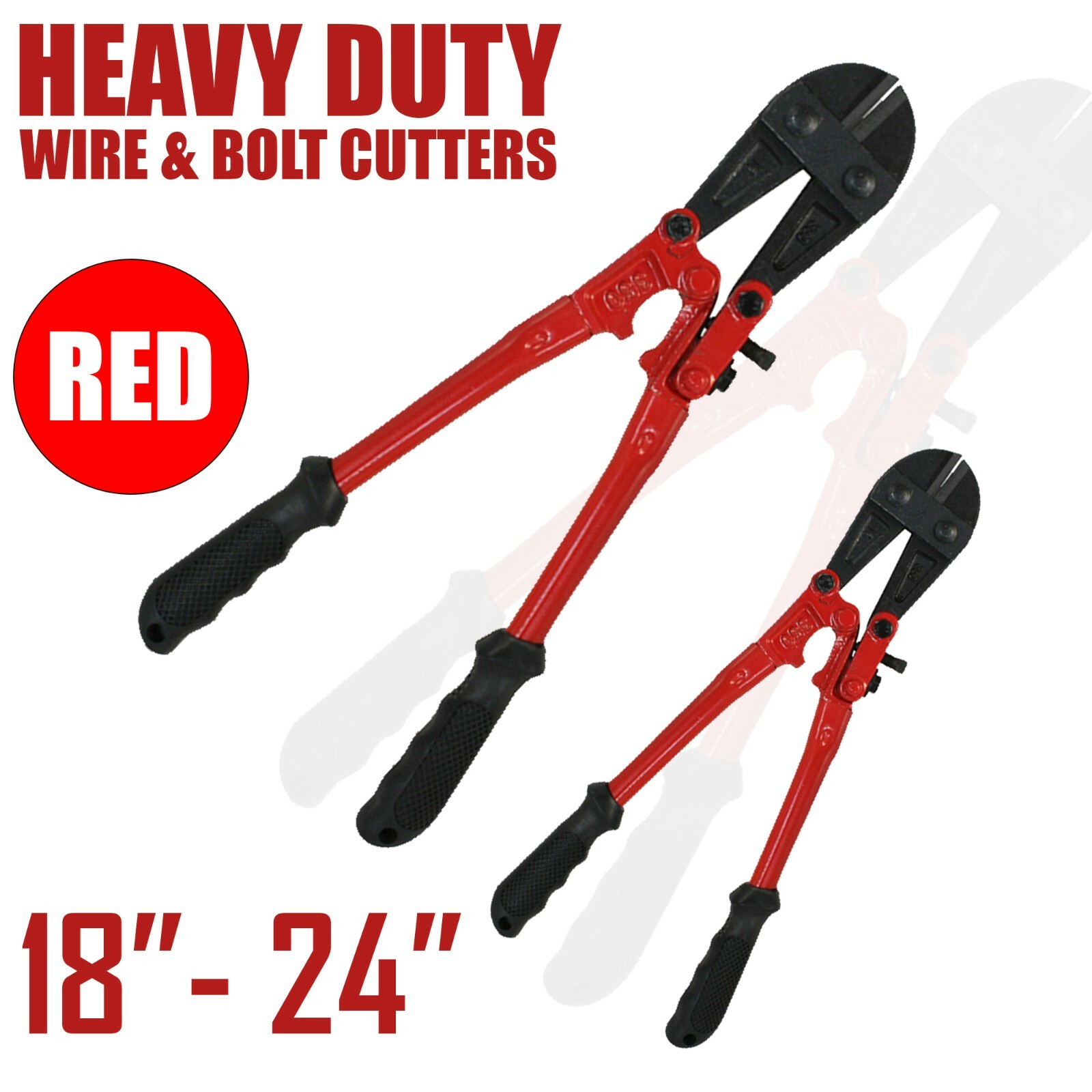 18" & 24" HEAVY DUTY CARBON STEEL CABLE WIRE BOLT CUTTER TOOL CROPPER